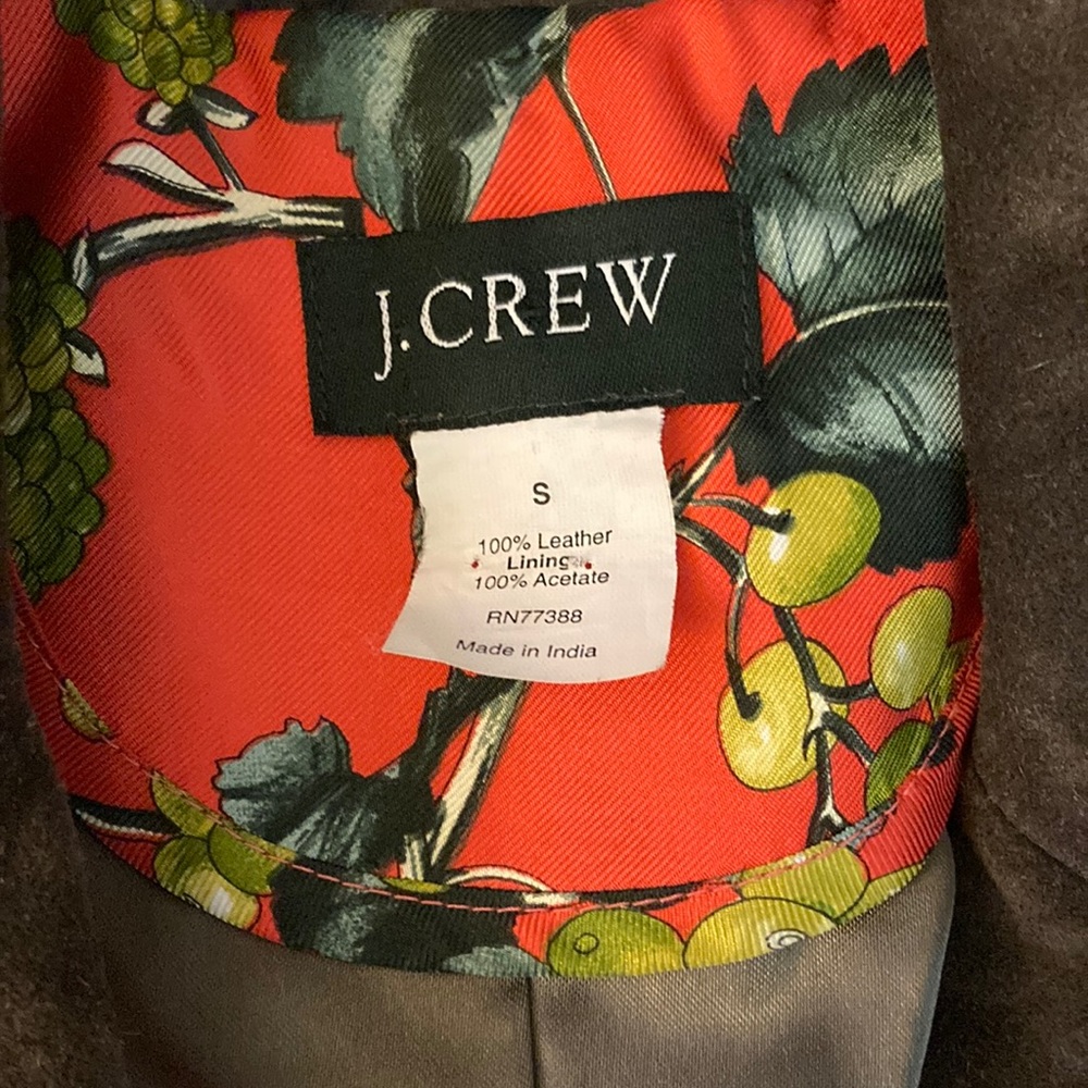 Beautiful, J. Crew suede blazer, chocolate brown, very good condition.